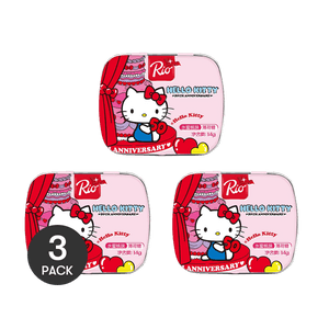 RIO瑞欧 三丽鸥联名 Hello Kitty 水蜜桃味薄荷糖 无糖薄荷糖 14g  *3【3份超值装】【清新口气】