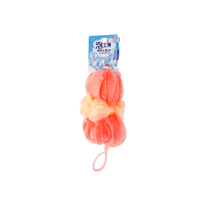 日本MARNA 泡泡工厂洗澡浴球花搓澡球沐浴球 粉色