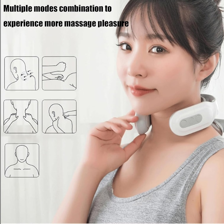 Neck Massager with Heat - Deep Muscle Activation, 6 Modes, 15 Intensities, Hands-Free, Ergonomic Design, Quiet Relaxation 7