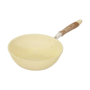 商品： 日本PEARL LIFE珍珠生活 陶瓷深型煎鍋24cm YELLOW HC-1111【IH電磁爐通用】【輕量設計】【不含PFOA】