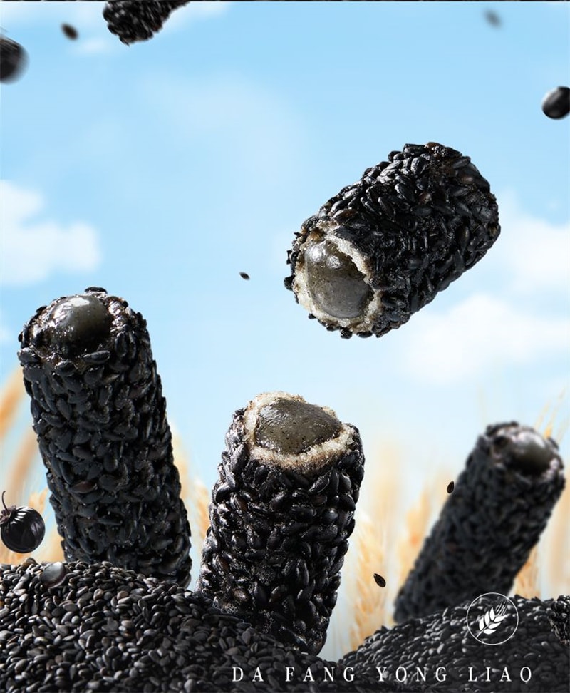 Five Black Sesame Rolls: Crispy, fragrant, nutritious, healthy and relaxing. 0/160g