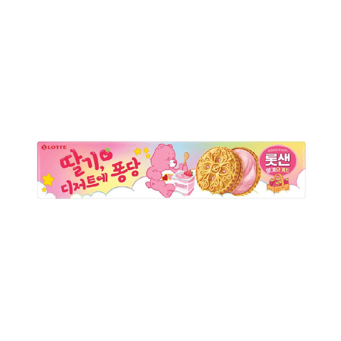 韓國LOTTE樂天三明治餅乾草莓優格風味 105g