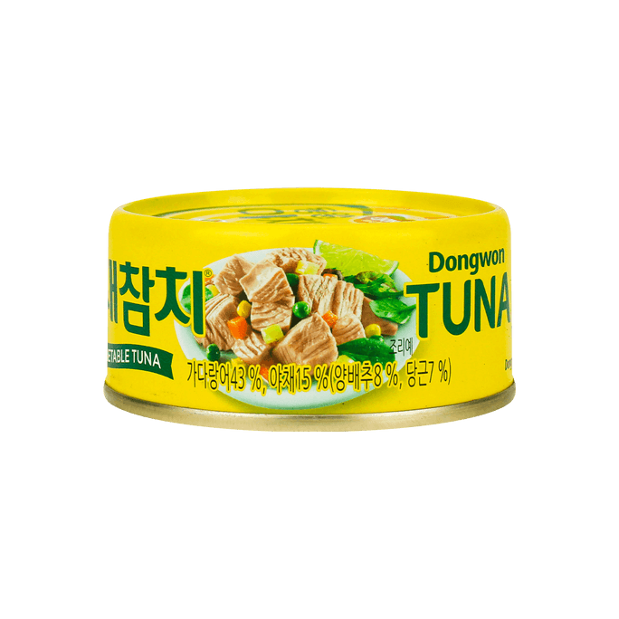 韩国DONGWON东远 金枪鱼罐头 蔬菜味 150g【开盖即食】