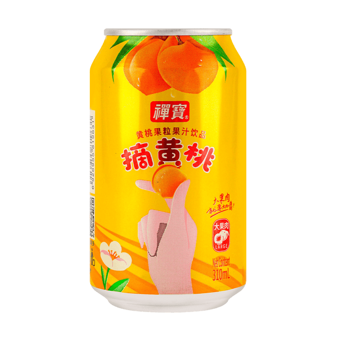 禅宝 黄桃果粒果汁 310ml 【超大果粒 cctv央视展播品牌】