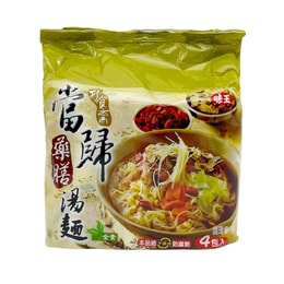 [台湾直邮] 味王 巧食斋 当归药膳汤面(全素) 340g 4入