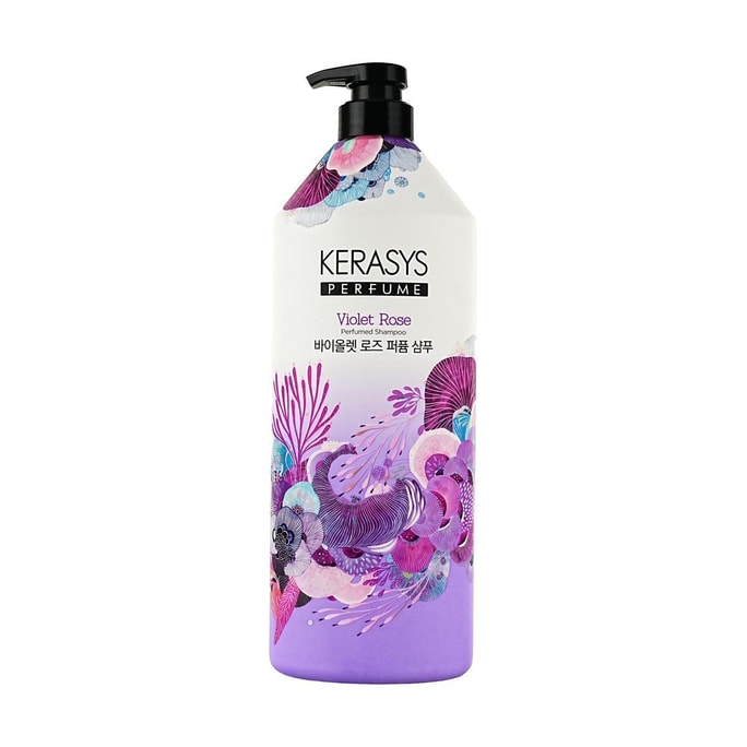 韩国KERASYS 香水洗发水 紫罗兰 柔顺洁净持久花香香水洗发水 1L 超值大容量
