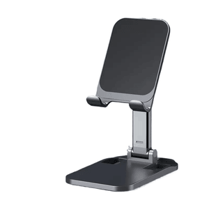 Aluminum Mobile Phone Desktop Stand Tablet Ipad Thickened Support Stand Foldable Lifting Graphite Black *1