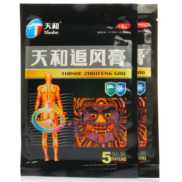 【中国直邮】 天和 追风膏 祛风湿活血止痛关节腰背疼痛 5贴*2袋