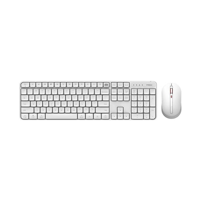 Miwu wireless keyboard and mouse suit (keyboard+mouse) 104 keys full size white