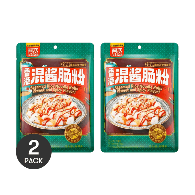 Steamed Rice Noodle Rolls Sweet&Spicy,8.99 oz *2【2 Packs】