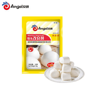 蒸しパン改良剤15g×8袋をエンジェルイーストと一緒に使用すると、生地がより完全に発酵します。