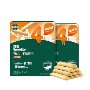 [중국발 다이렉트 메일] 잉스 유아 핑거비스킷 어린이 젖니간식 60g*1박스