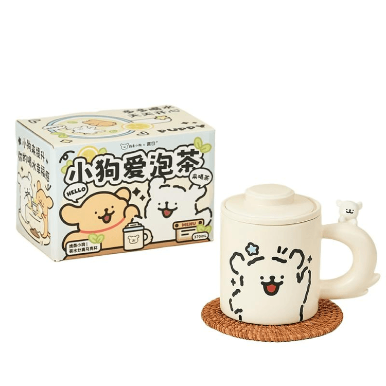 中国直送】Yancang Line 犬用ホワイトティーカップ 茶水器付き *1箱 - Yami