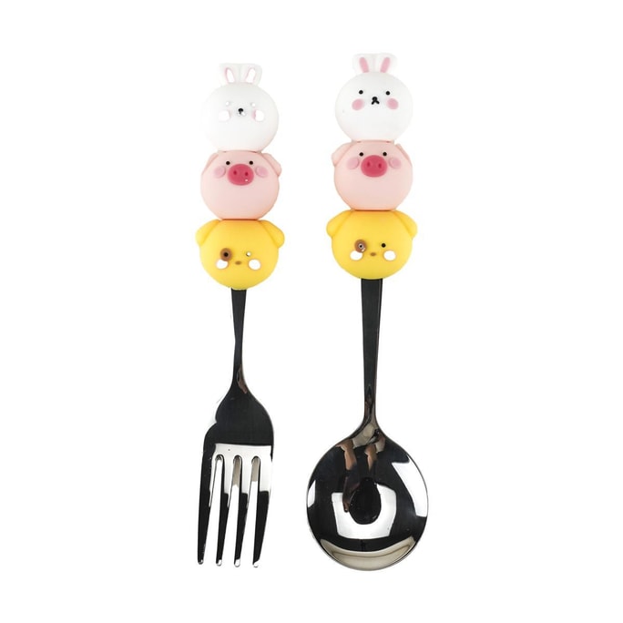 Fork and Spoon Set Utensils Animals