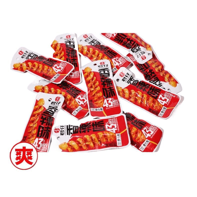 Junzai Roasted Gluten Spicy Strip Hand Torn Spicy Gluten Roll Spicy Strip Flavor 25g*5 Bags