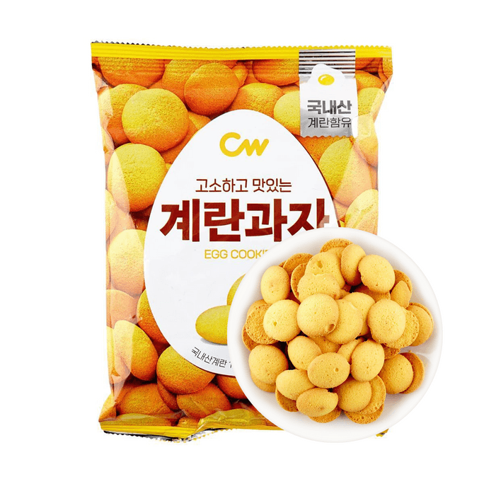 韓國CW鸡蛋小圓餅香脆餅乾170g