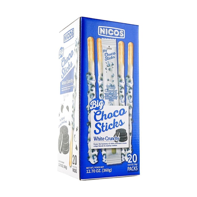 Big Choco Sticks White Crunchy Flavor,12.7 oz