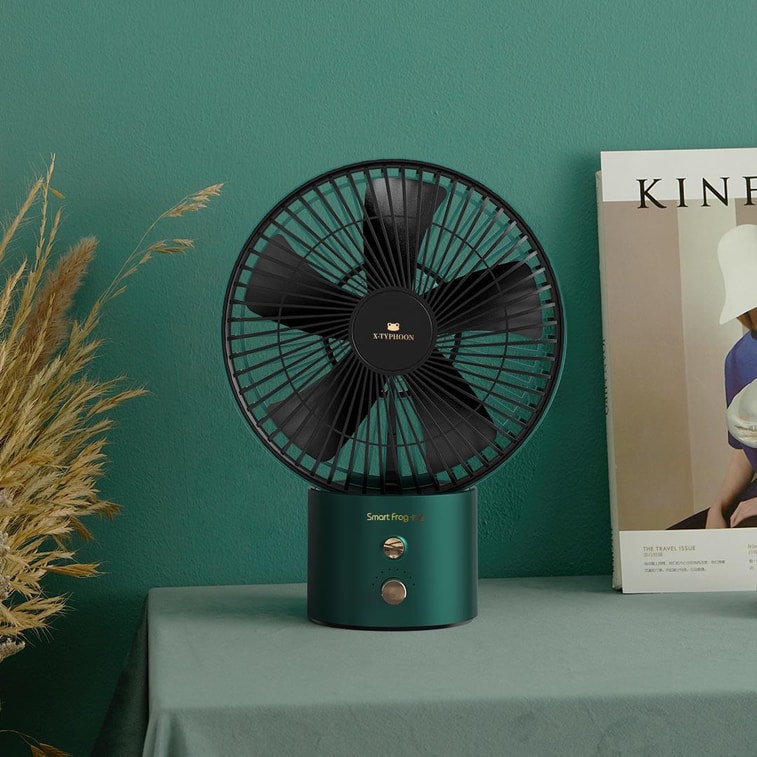 【中国直邮】小米有品卡蛙桌面移动充电摇头风扇 标配 浅云月白 5