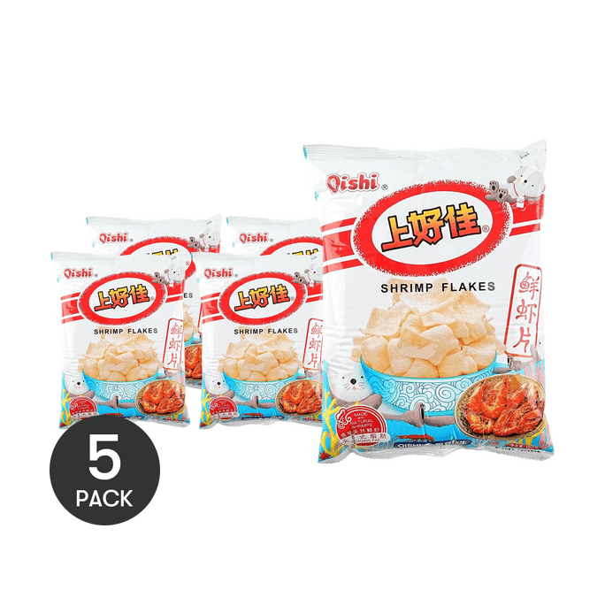 Shrimp Crisps - Tasty Seafood Snack, 2.82oz *5【5 Packs】