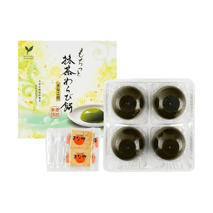 日本笠井食品 抹茶蕨饼麻薯 附黄豆粉 300g【日式和菓子甜点礼盒】【点心伴手礼】