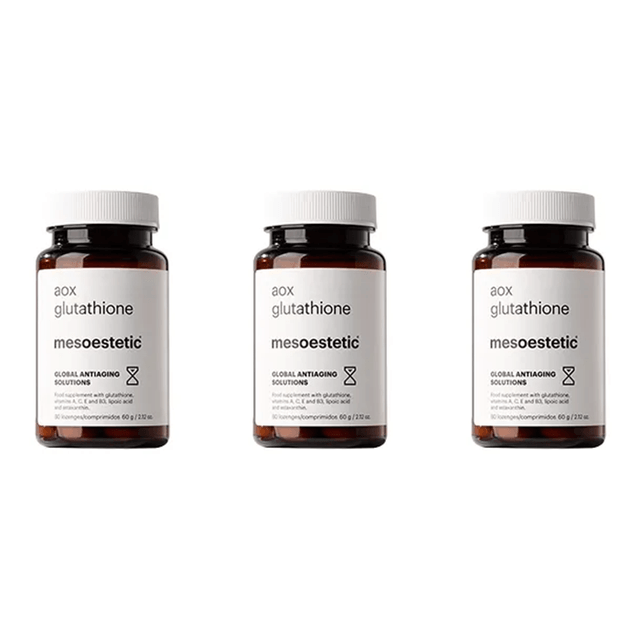 aox glutathione mesoestetic aox Glutathione Anti-Oxidation & Anti-Glycation Pills 60 Capsules/Bottle✖️3