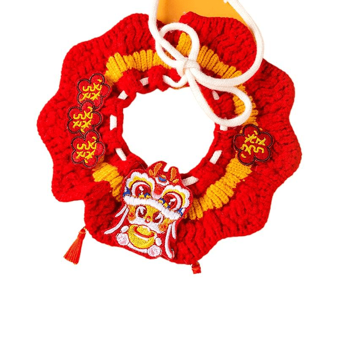 【中國直郵】 嬉皮狗 招財進寶項圈L碼20斤內 30*35cm*1個