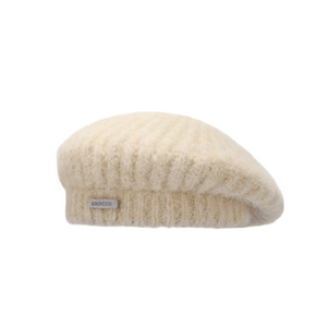 Wool Beret Retro Art Painter Hat Windproof Warm Minimalist Large Head Cap Beige