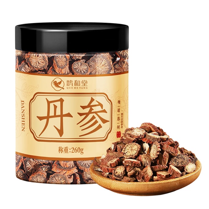 鹊和堂 大片丹参 中药材非野生泡水 当季新货260g 活血化瘀要药。活血调经,祛瘀止痛,清心除烦。用于心脑血管保健、月经不调、痛经、心烦失眠