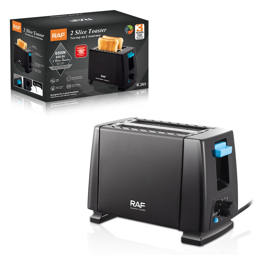 RAF 吐司机多士炉2片早餐烤三明治吐司小型面包机加热 1把