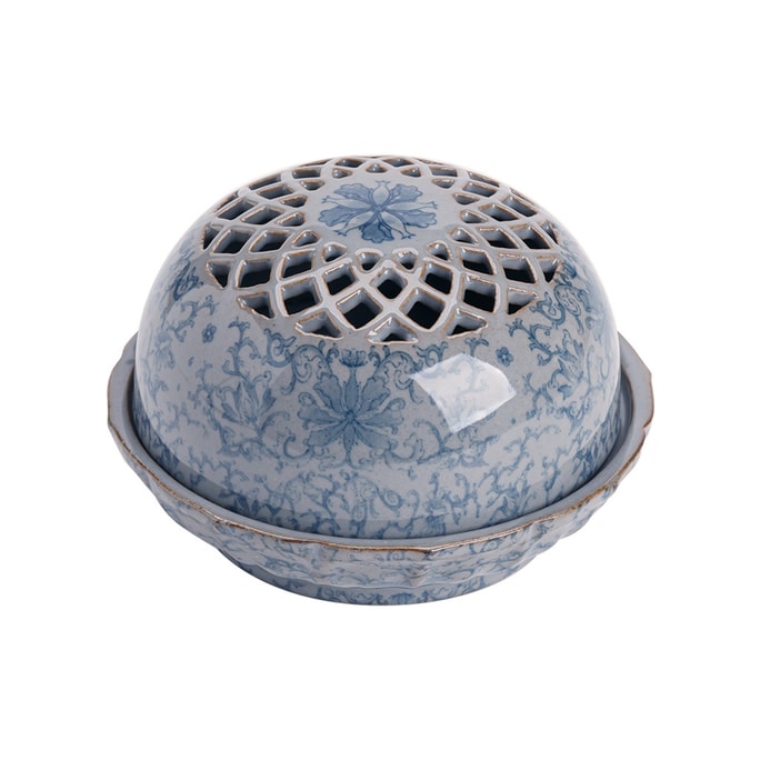 New Chinese Style Antique Blue And White Aromatherapy Stove Decoration  Half Spherical Blue And White Incense Burner
