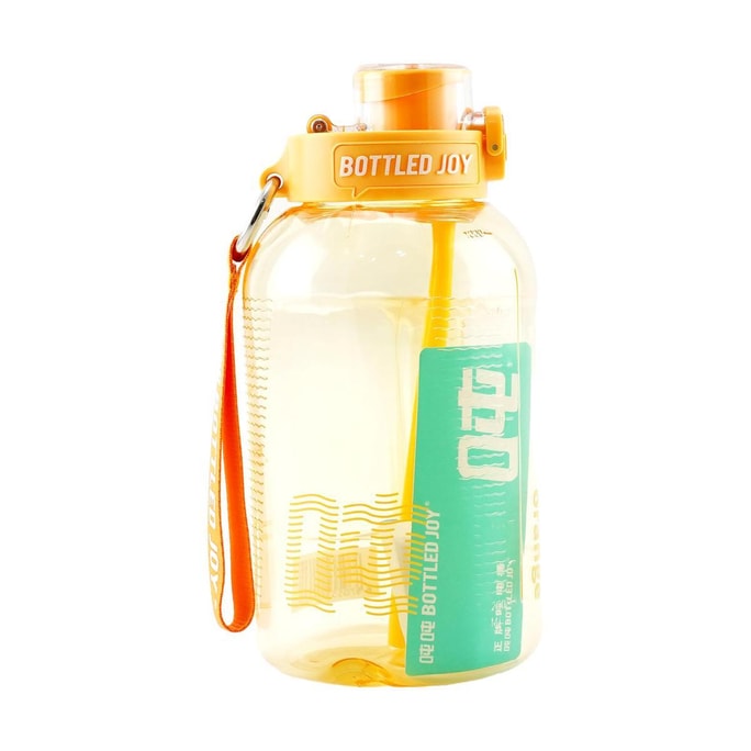 Stainless Steel Cup Sip and Drink Bouncing Cover Large Capacity Drinking Cup Fruit Tons Sweet Orange 1L