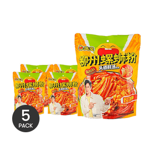 臭宝 浓汤柳州螺蛳粉 头道鲜汤味 350g *5【5份超值装】【头道鲜汤】【爆有料】【2包酸笋】