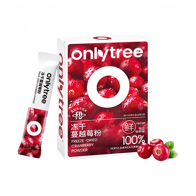 Freeze-dried cranberry powder, highly concentrated, no added sugar, fruit and vegetable powder, 2 boxes * 30g