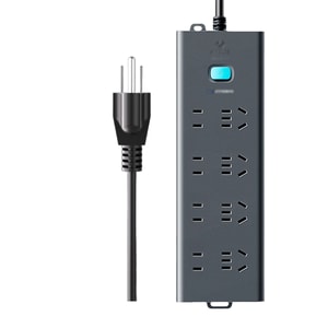 Bull US Standard Power Strip Canada Travel Adapter US Socket USB Extension Cord Surge Protection Main Switch 8 Outlets 2.8M Cord 1PC