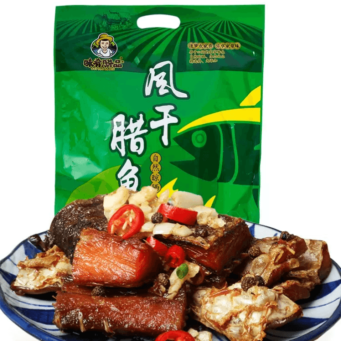 Hubei Specialty Air-dried Preserved Fish Pieces 500g SaltyVacuum-packed And Farmed For Airing.