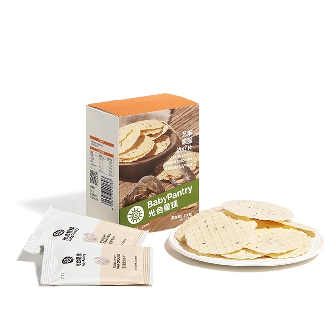 Sesame Crunchy Fresh Shrimp Chips Kids Snacks Teething Bars No Added Sugar Cookies 30g/box
