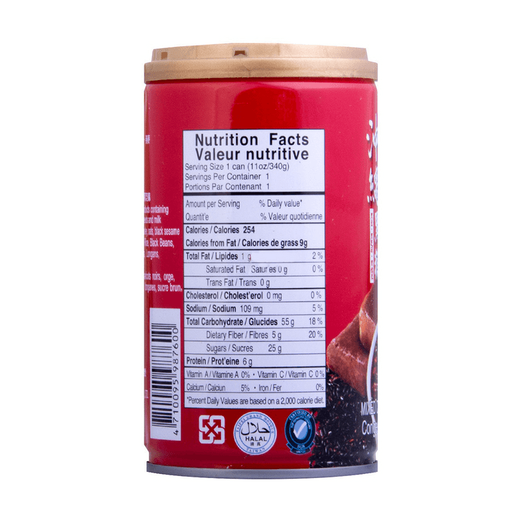 台湾泰山 黑八宝粥 340g*6罐【超值装】 5