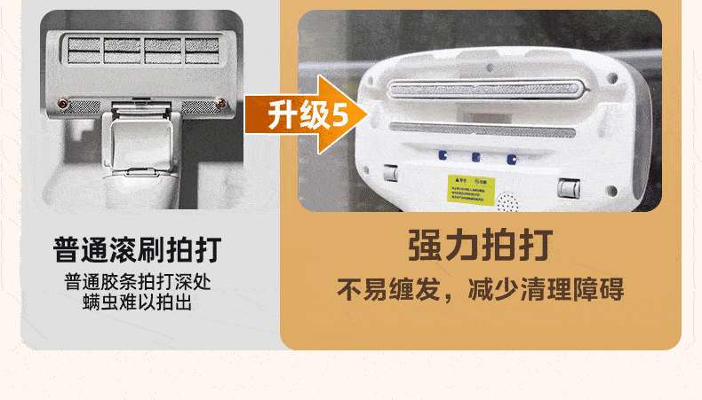 【中國直郵】 美的 無線款除蟎儀BC300家用靜電寵物除毛神器床上雙杯殺菌吸塵器 一個裝
