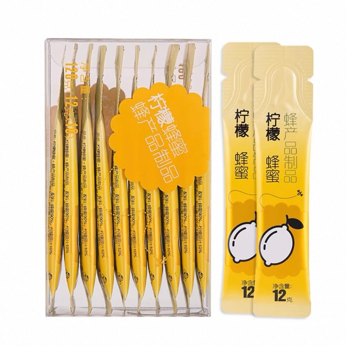 养蜂婆婆 柠檬蜂蜜爱上喝水 涂面包做沙拉做冷饮 12g*10条 【老人小孩都爱喝】【提高代谢 富含维C】