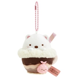 San-X Sumikko Gurashi Chocolate Fair Hanging Plush Toy Polar Bear (Chocolate Drink)