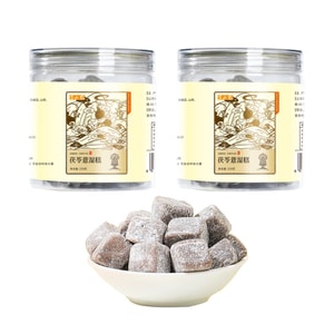  Dampness Relieving Spleen Nourishing Poria Coix Seed Cake Medicinal Edible Dampness Reducing Eight Treasures Cake Soft Health Snack 500g(250g2 Cans)