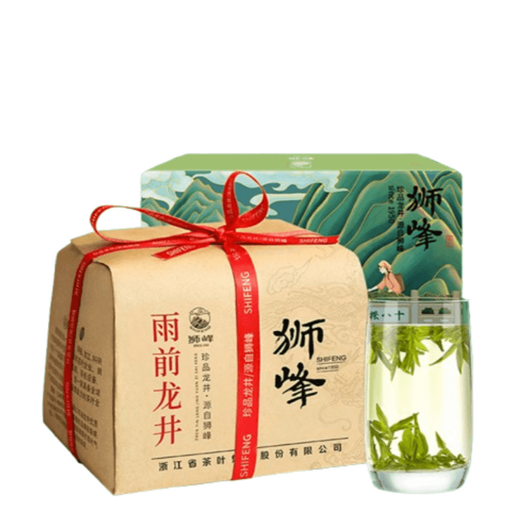 中国直邮】 狮峰茶叶2025新茶上市绿茶雨前龙井茶叶杭州春茶250g