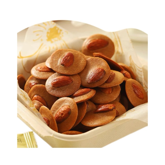 【中国直邮】 恰咩 坚果巴旦木薄脆饼可可脆片零食办公室休闲小吃巴旦木伯爵红茶脆70g*1袋22片