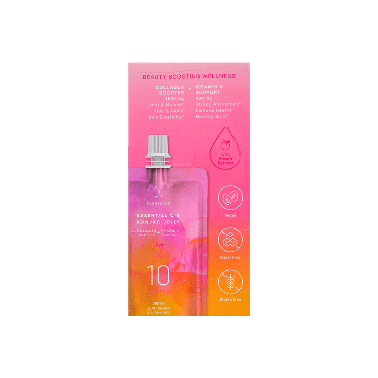 韓國EVERYDAZE 膠原蛋白維C魔芋果凍 純素零糖低卡瘦身美容 桃子口味 150ml*10支入【吃前捏一捏 冷藏後更好吃】 13