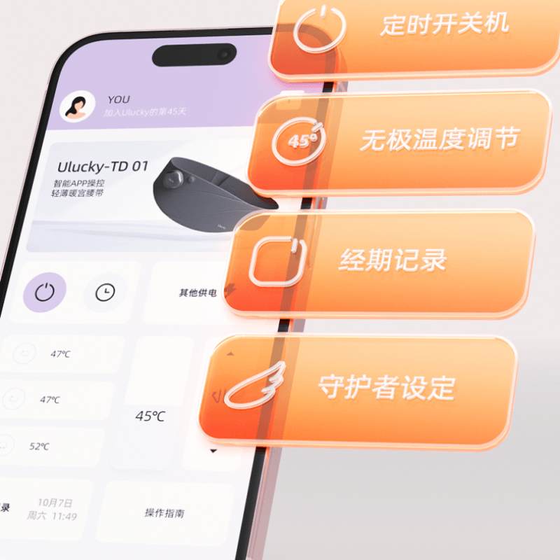 【中国直邮】 福牌 灰绷带暖宫腰带大姨妈肚子疼神器痛经温灸月经送女朋友礼物  曼塔紫一个装