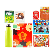 [New Year Lucky Bag Snack Gift Set] 6 Combo Packs+Large Portable Thermos+Gift Bag 13.48 oz