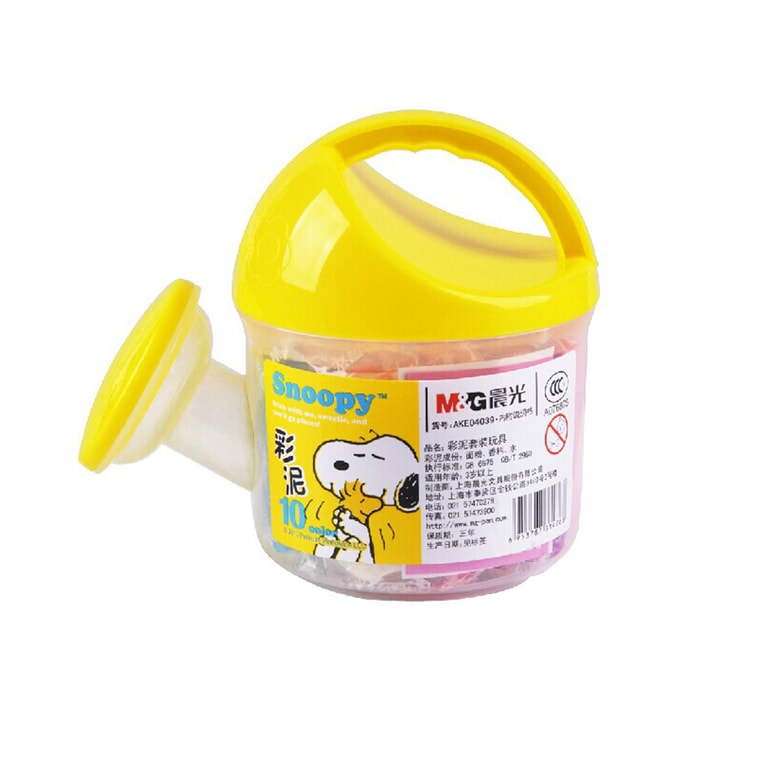 改款淘汰[中国直邮]晨光文具(M&amp;G) 史努比花洒造型 环保无毒橡皮泥 / 彩泥 10色 AKE04039 3