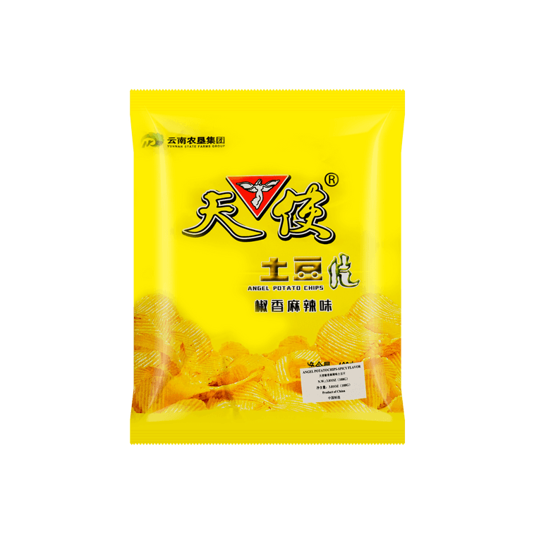 天使 馬鈴薯片 洋芋片 椒香麻辣味 108g【雲南特色】 4