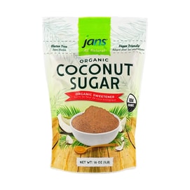 印尼JANS 全天然有机椰子糖 454g【天然代糖椰子花糖】【可用于甜品蛋糕烘焙咖啡】