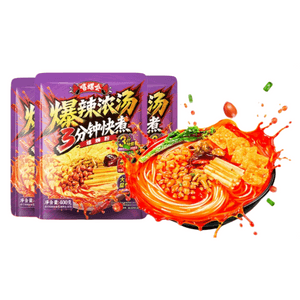 【中国直邮】 嘻螺会 快煮螺蛳粉正宗柳州螺狮粉爆辣浓汤400g*1袋